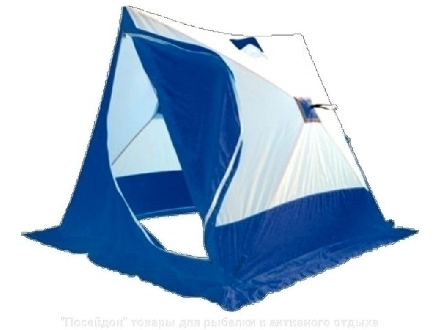 Палатка зимняя СЛЕДОПЫТ 2-х скатная 210D PU 1000 цв бело-синий